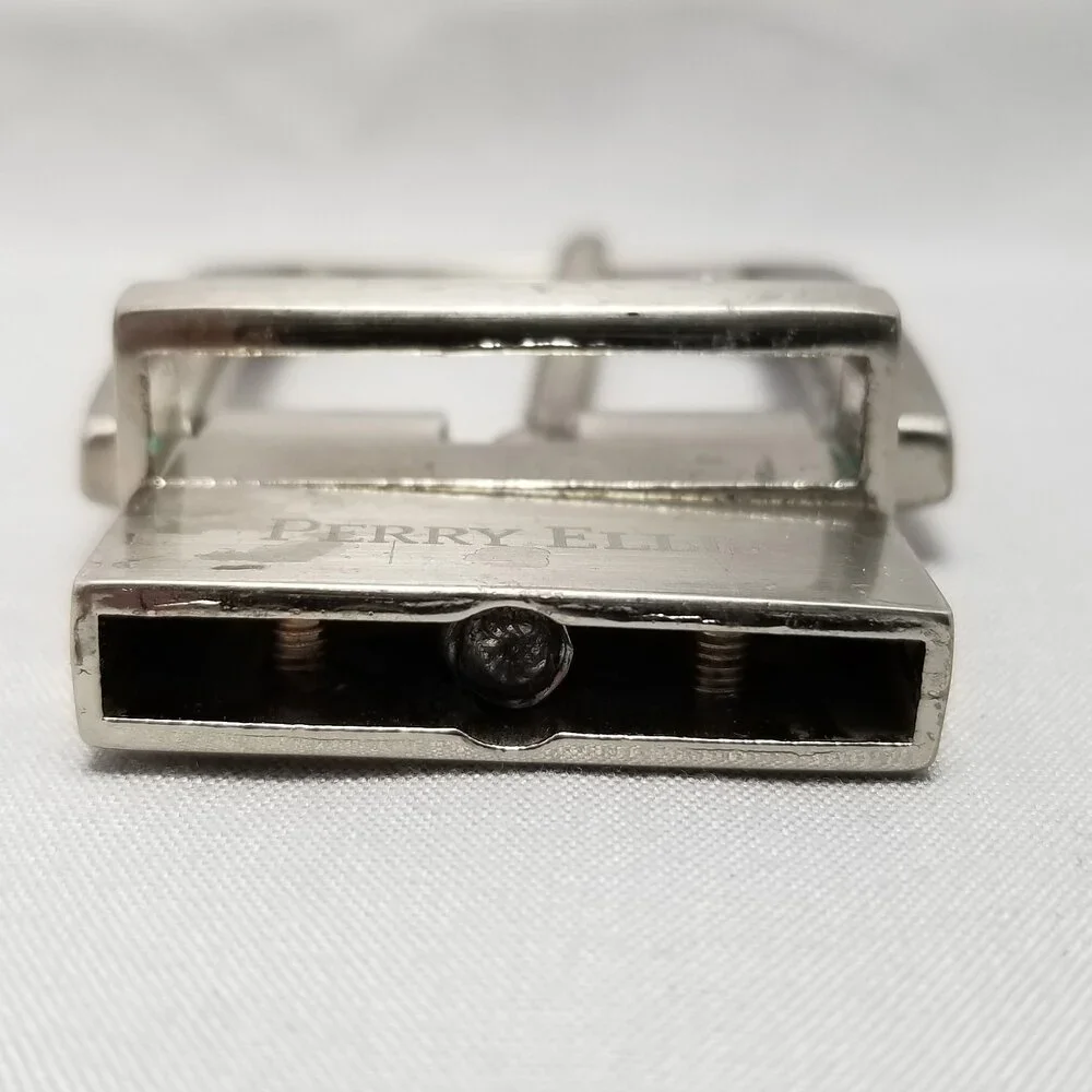 Vintage‎ Belt Buckle Perry Ellis Dress Up Pin Buckle Clamp Screws Closure Unisex